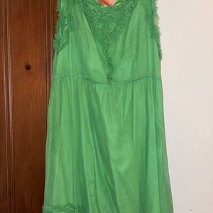 Knitted dove green dress